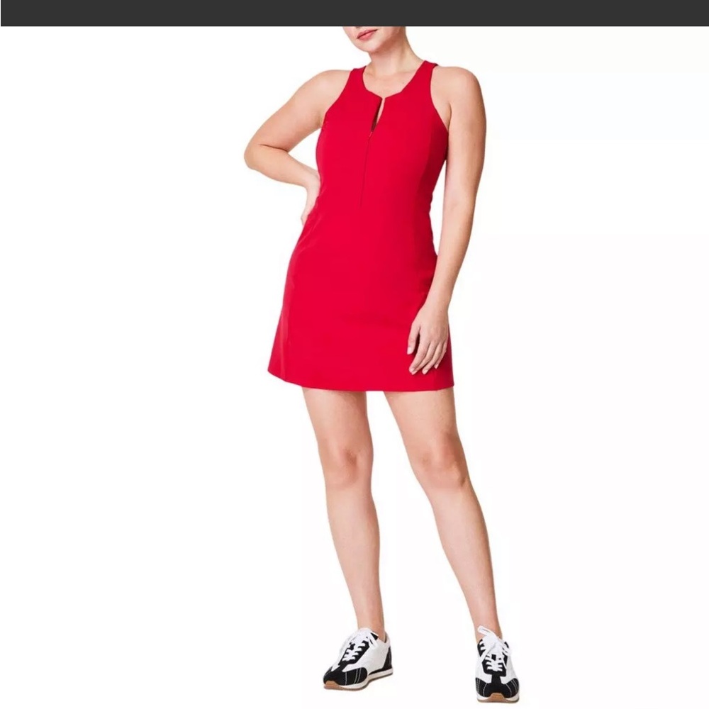 SPANX Red Sleeveless Mini Dress
